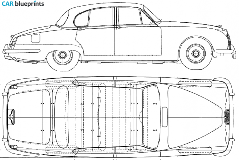 1966 Jaguar S-type Sedan blueprint