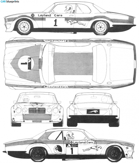 1976 Jaguar XJ12C Coupe blueprint