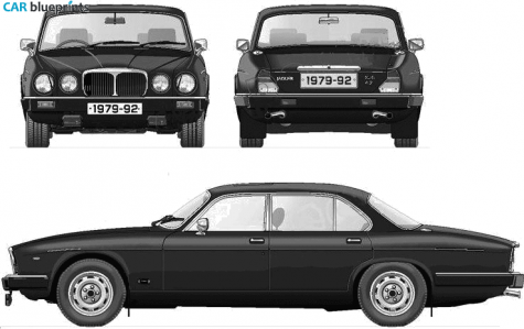 1983 Jaguar XJ6 Seriws III Sedan blueprint