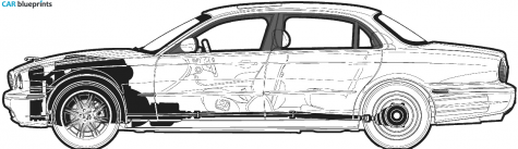 2006 Jaguar XJ8 L Sedan blueprint