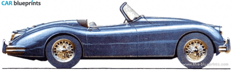 1958 Jaguar XK 150 Roadster blueprint