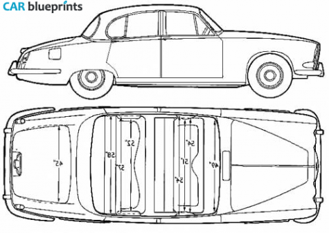 1964 Jaguar 420 Sedan blueprint