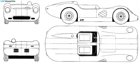 1958 Jaguar Lister GT Cabriolet blueprint