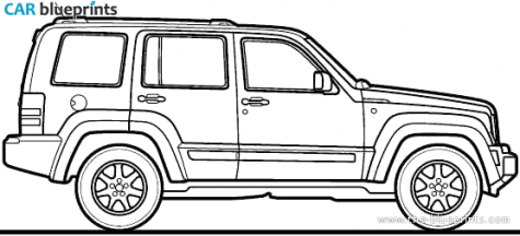 2010 Jeep Liberty SUV blueprint