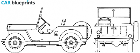 1942 Jeep CJ 2a Universal SUV blueprint