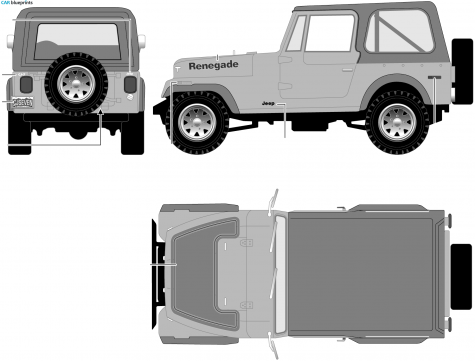 1977 Jeep CJ7 Renegade SUV blueprint