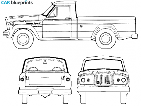 1965 Jeep Gladiator Pick-up blueprint