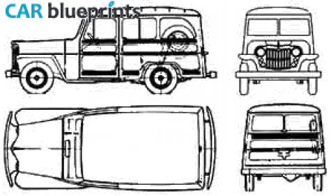 1957 Jeep IKA Estanciera Wagon blueprint