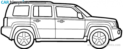 2010 Jeep Patriot SUV blueprint