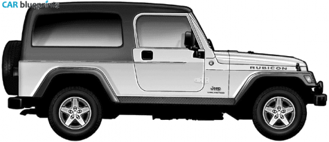 1997 Jeep Rubicon SUV blueprint