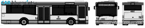 2002 Jelcz M100I Bus blueprint