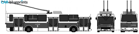 2003 Jelcz PR100E Bus blueprint