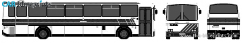 2005 Jelcz PR110D Bus blueprint