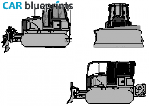 John Deere 700J Crawler Dozer Tractor blueprint