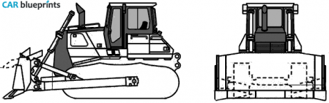 John Deere 1050C Crawler Dozer Tractor blueprint