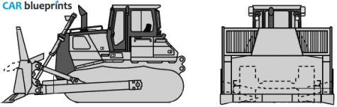 John Deere 1050C Dozer Waste Handler Tractor blueprint