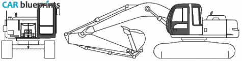 2003 John Deere 120C Excavator Tractor blueprint