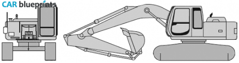 2000 John Deere 160LC Excavator Tractor blueprint