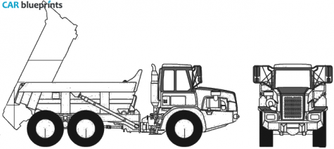 2002 John Deere 250D Articulated Dump Truck blueprint