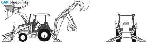 2006 John Deere 310G Backhoe Loader Tractor blueprint