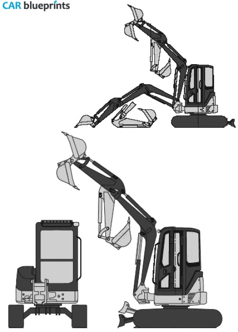 2007 John Deere 35D Excavator Tractor blueprint