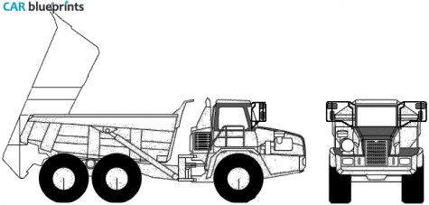 2002 John Deere 400D Articulated Dump Truck blueprint