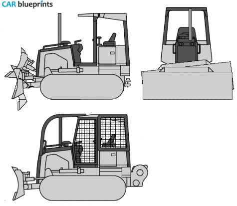 2006 John Deere 450J Crawler Dozer Tractor blueprint