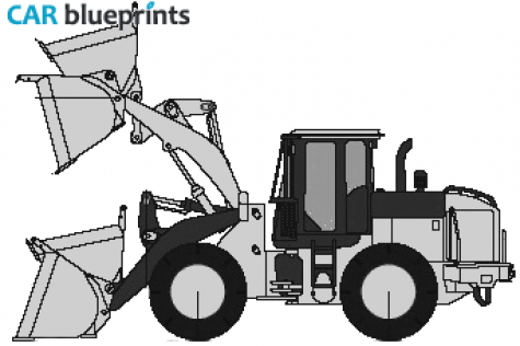 2005 John Deere 544J Waste Handler Tractor blueprint