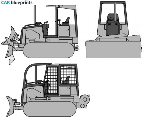 2005 John Deere 550J Crawler Dozer Tractor blueprint