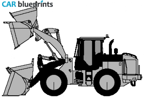 2006 John Deere 624J Waste Handler Tractor blueprint