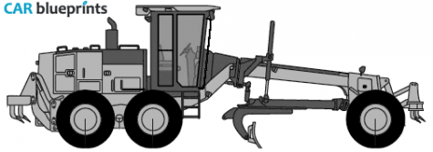 John Deere 670D Motor Grader Tractor blueprint