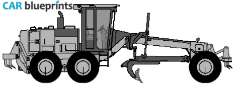 John Deere 672D Motor Grader Tractor blueprint