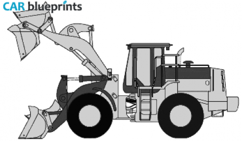 John Deere 724J 4WD Loader Tractor blueprint