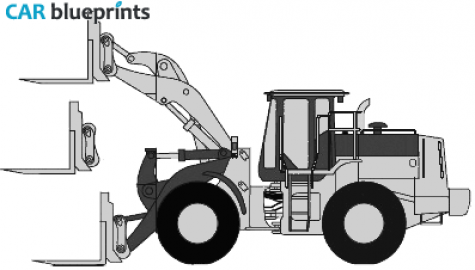 John Deere 724J 4WD Loader Tractor blueprint