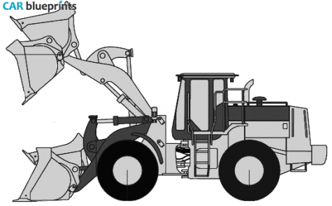 John Deere 724J 4WD Loader Tractor blueprint