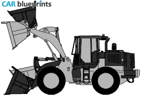 John Deere 724J Waste Handler Tractor blueprint