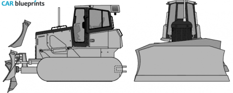 John Deere 750J Crawler Dozer Tractor blueprint