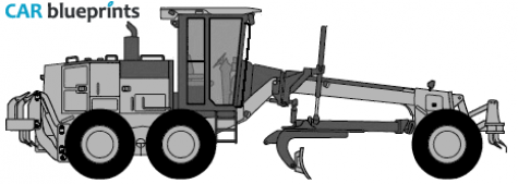 John Deere 770D Motor Grader Tractor blueprint