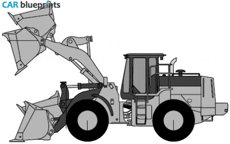 John Deere 824J 4WD Loader Tractor blueprint