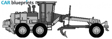 John Deere 872D Motor Grader Tractor blueprint