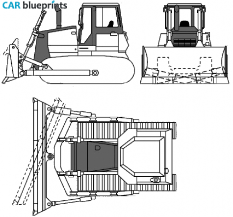 John Deere 950C Crawler Dozer Tractor blueprint