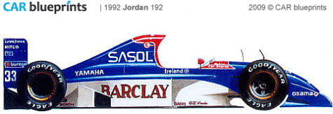 1992 Jordan 192 F1 OW blueprint