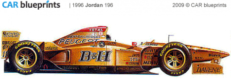 1996 Jordan 196 F1 OW blueprint