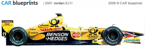 2001 Jordan EJ11 F1 OW blueprint