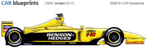 2003 Jordan EJ13 F1 OW blueprint