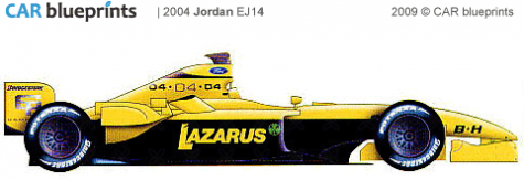 2004 Jordan EJ14 F1 OW blueprint