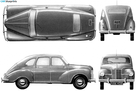 1953 Jowett Javelin Sedan blueprint