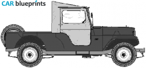 1955 Kaiser Jeep CJ-6 Pick-up blueprint