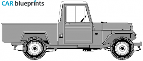 1955 Kaiser Jeep CJ-6 Overlander Truck blueprint