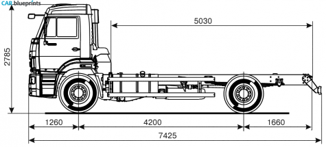 KamAZ  Truck blueprint